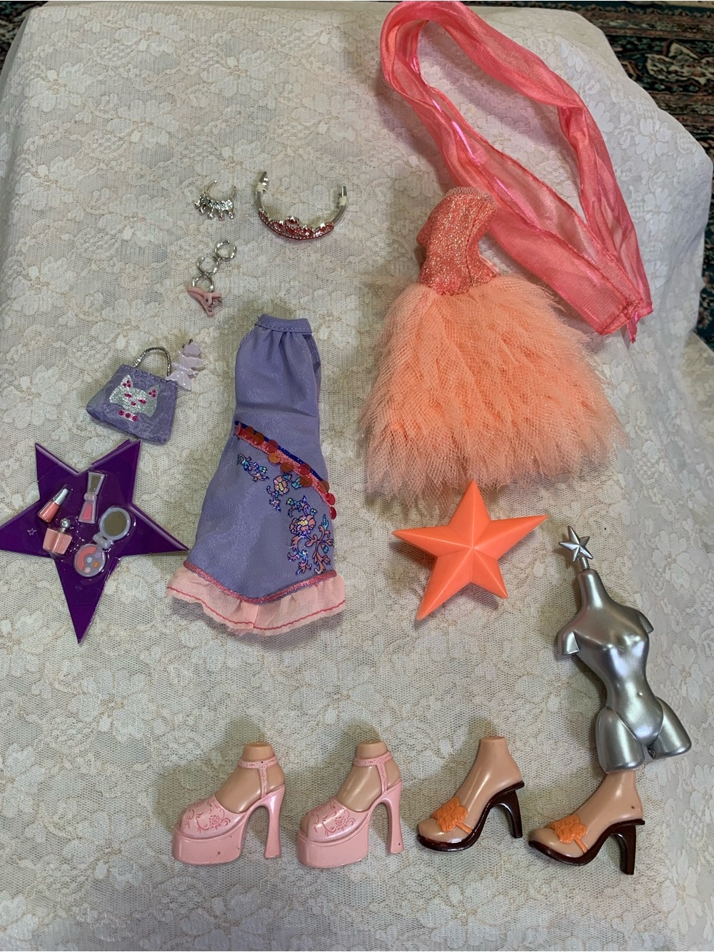 2003 Bratz Formal Funk Jade Clothes & Accessories Lot Prom Doll Fashion MGA